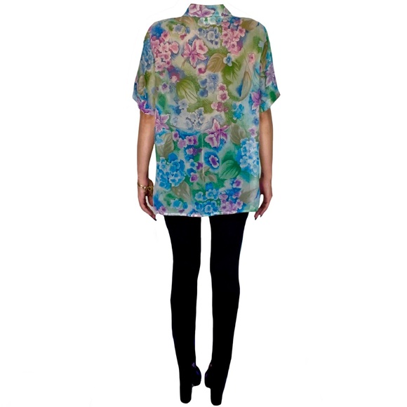 Alfred Dunner Women's Floral Button Down Vintage - Picture 3 of 4